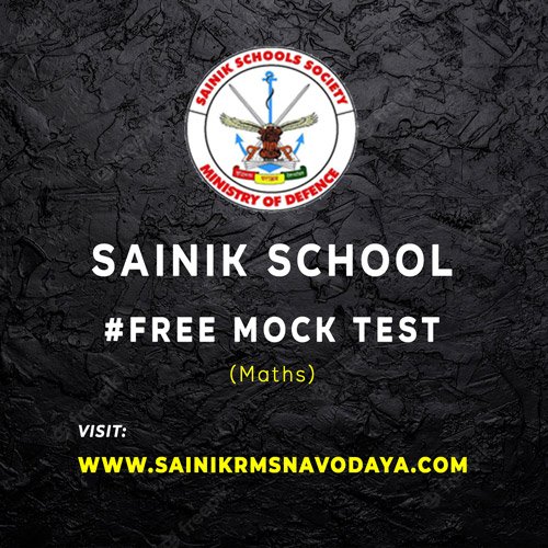 sainik school entrance exam free mock test maths